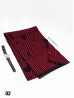 Reversible Cross Striped Cashmere Feeling Scarf